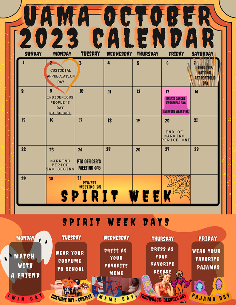Event Calendar for October 2023